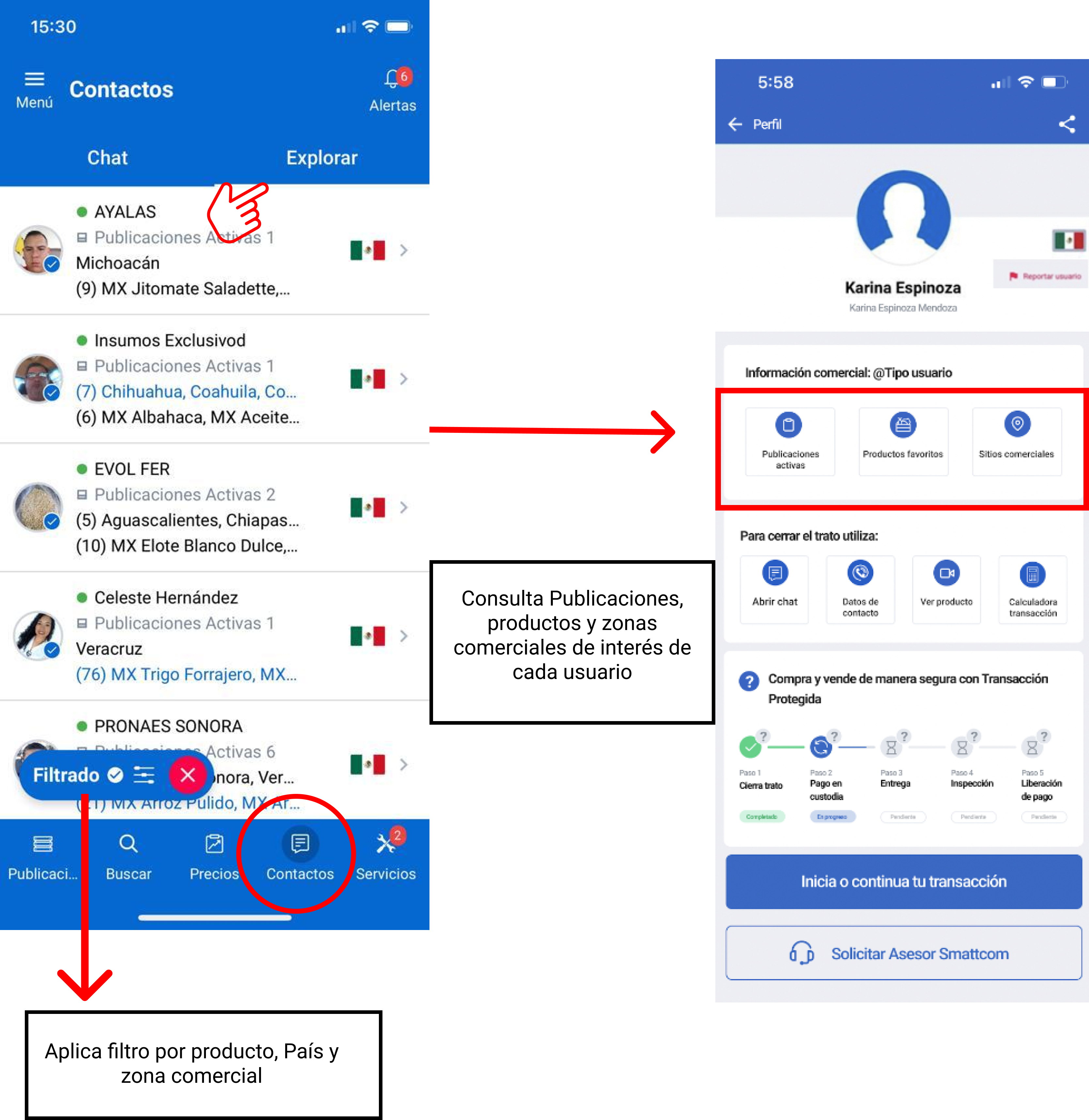 chat contactausuario