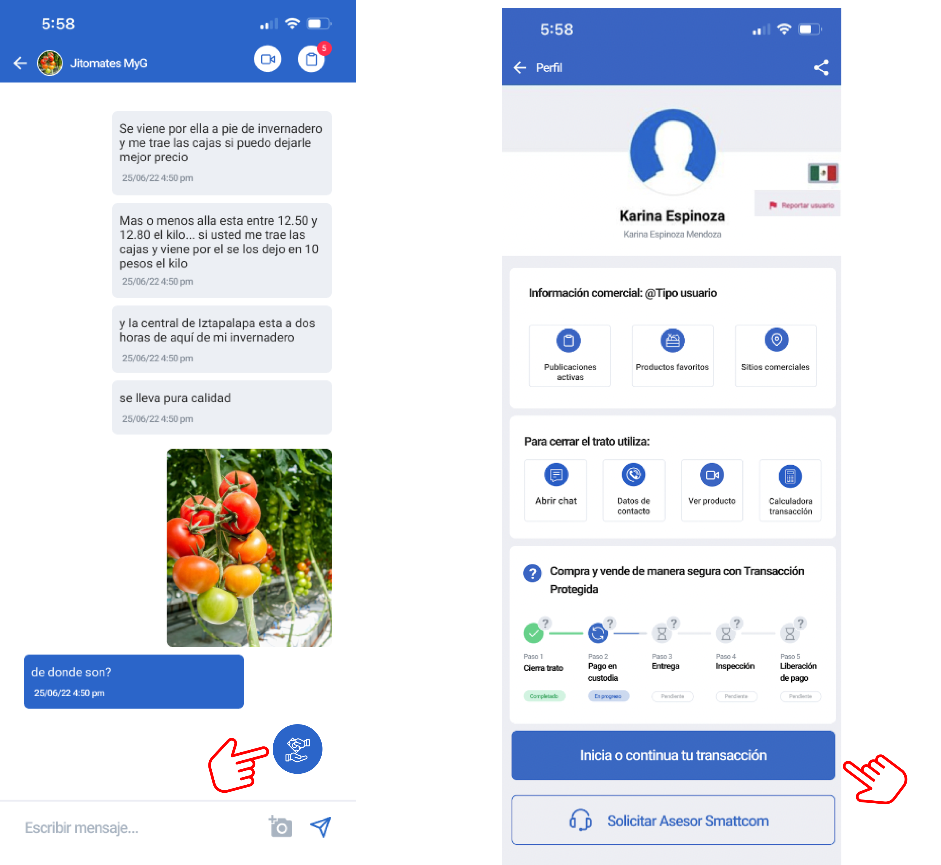 transaccion desdepublicacion